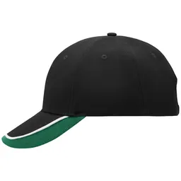 Myrtle Beach myrtle beach 6 Panel Kappe dreifarbig MB049 Einheitsgröße black/white/dark-green – Produktbild 1 von 1