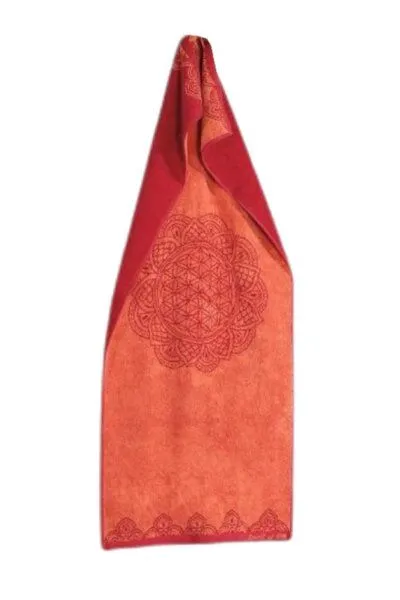 The Spirit of OM The Spirit of OM Frotteetücher "Happy Flower of Life", versch. Farben und Größen, Rubinrot/koralle, – Produktbild 1 von 1