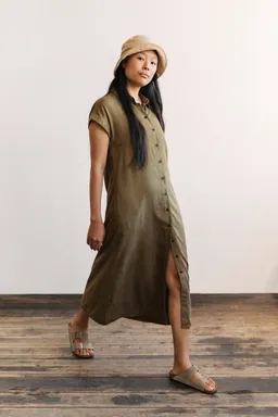 TWOTHIRDS TWOTHIRDS Damen vegan Kleid Takamaka Olive – Produktbild 1 von 1