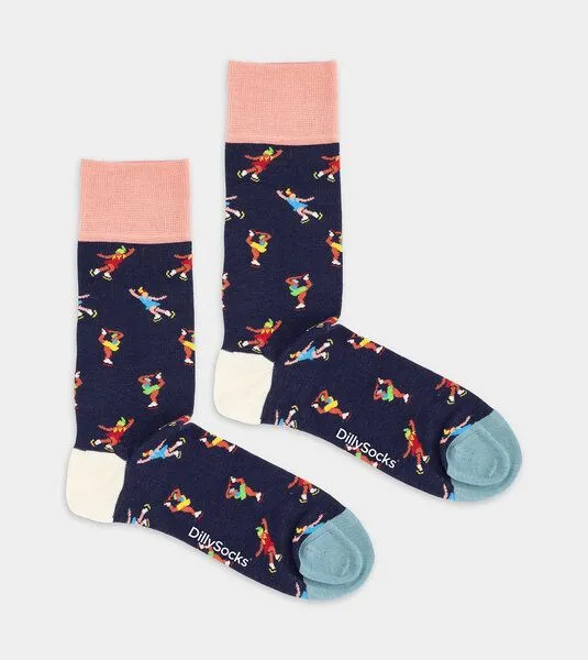 DillySocks DillySocks Socken Winter Skaters aus Biobaumwoll-Mix, Mehrfarbig, – Produktbild 1 von 2