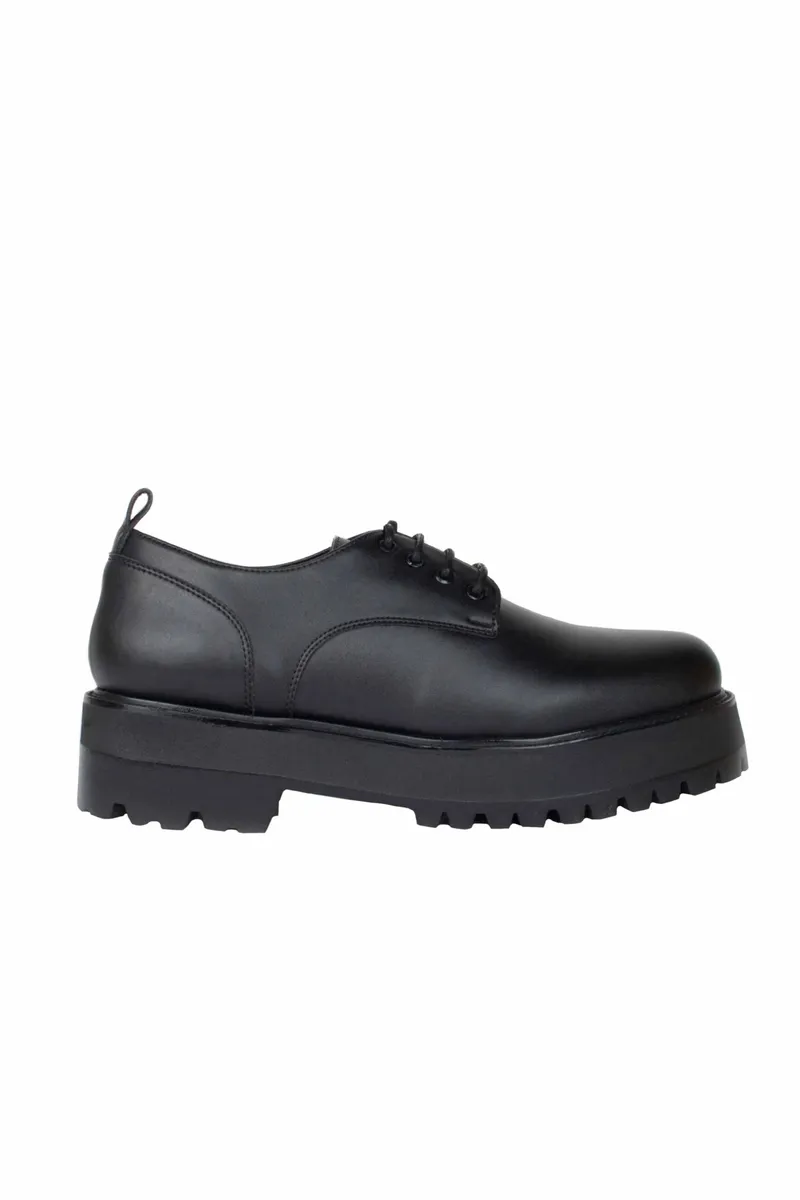 Green Laces Green Laces Herren vegan Schuhe Derby Farah Chunky Schwarz, Schwarz, – Produktbild 1 von 2