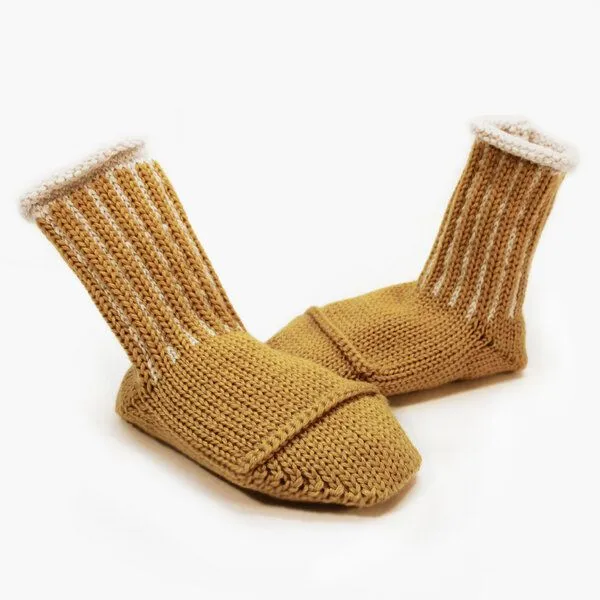 vincente vincente Babysocken mit weißem Bund, Karamel, – Produktbild 2 von 3