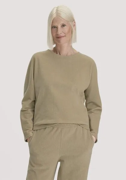 hessnatur hessnatur Longsleeve Oversized aus reiner Bio-Baumwolle, Goldsand, – Produktbild 1 von 4