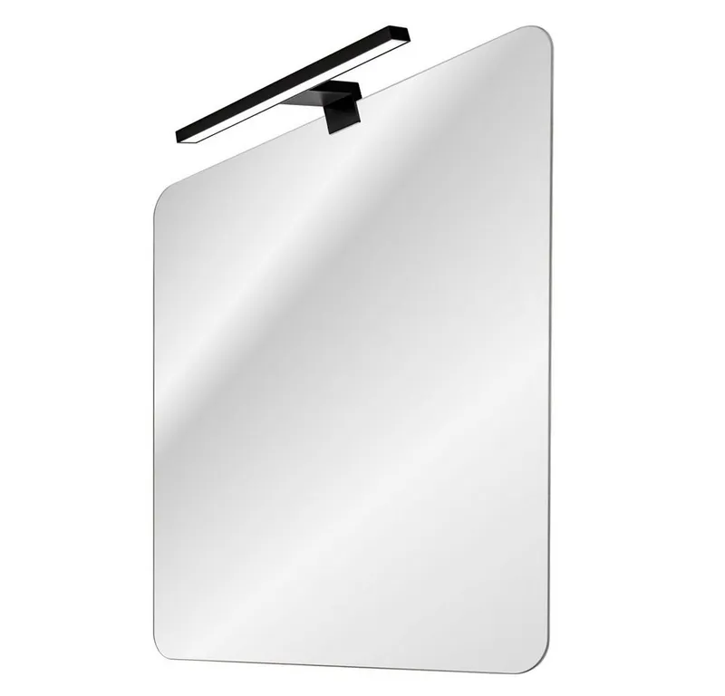 Lomadox Badmöbel-Set ADELAIDE-56-CASHMERE, (Spar-Set, 3-St., Hochschrank Doppelwaschtisch LED-Spiegel Keramikwaschbecken), 60cm Waschtisch mit Aufsatzwaschbecken, kaschmir und Eiche, Beige|weiß, – Produktbild 4 von 5