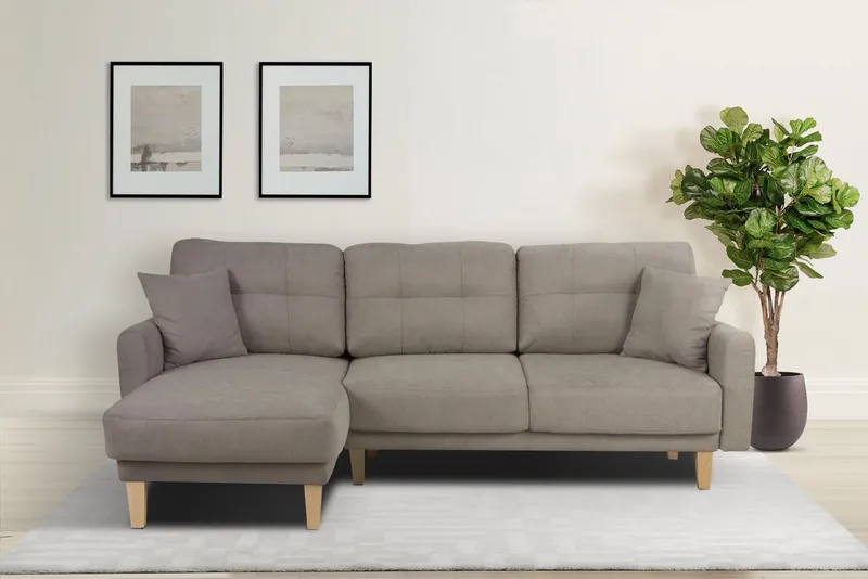 OTTO home Ecksofa TRIPLO optionale Schlafsofa mit Bettkasten, Maße B/T/H: 234/164/89 cm, L-Form wahlweise mit Bettfunktion - Liegefläche 132x210 cm, Braun, – Produktbild 5 von 5