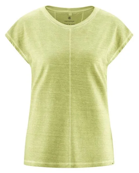 HempAge HempAge Ärmelloses Damen-Shirt mit Wascheffekt Hanf/Biobaumwolle, Bamboo (grün), – Produktbild 1 von 4