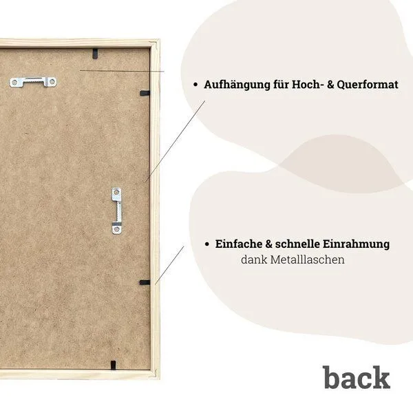 LIGARTI Bilderrahmen »Eiche« von LIGARTI | DIN A4 und A3 | Made in EU | Echtholz Rahmen | Holzbilderrahmen, Holzrahmen, Picture Frame – Produktbild 3 von 4