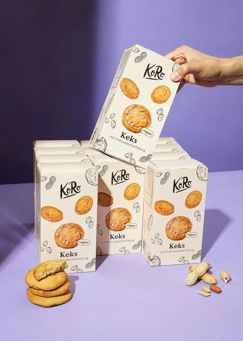 KoRo Gefüllter Erdnussbutterkeks 12 x 150 g – Produktbild 4 von 5