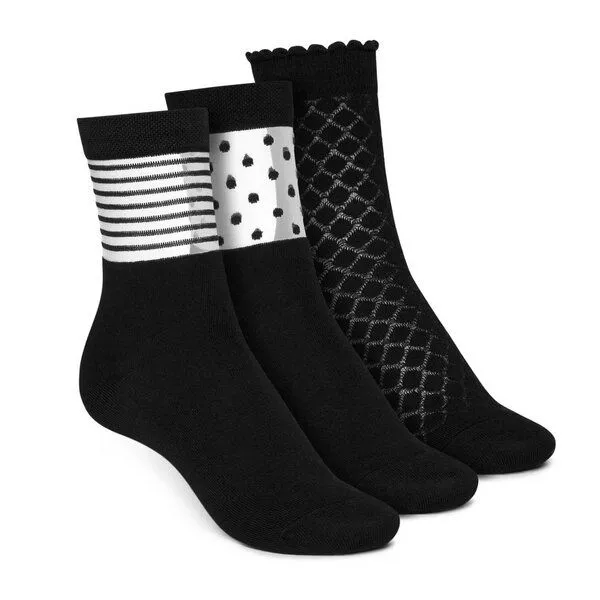 THOKKTHOKK ThokkThokk Socken Romance 3er-Pack, Schwarz, – Produktbild 1 von 3
