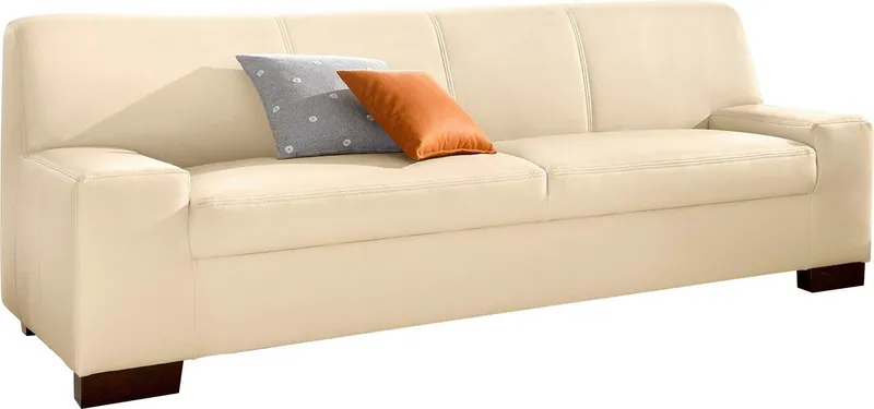 DOMO collection 2-Sitzer Norma Top, elegant & modern, flache Armlehnen, bequem, Breite 192cm, Beige, – Produktbild 2 von 5