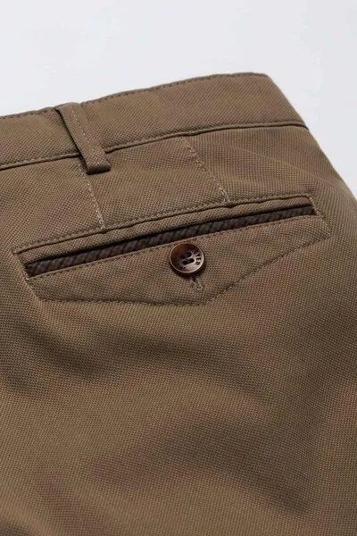 Meyer MEYER Flammé Double-Dyed Baumwoll-Chino, Braun (taupe), – Produktbild 7 von 7