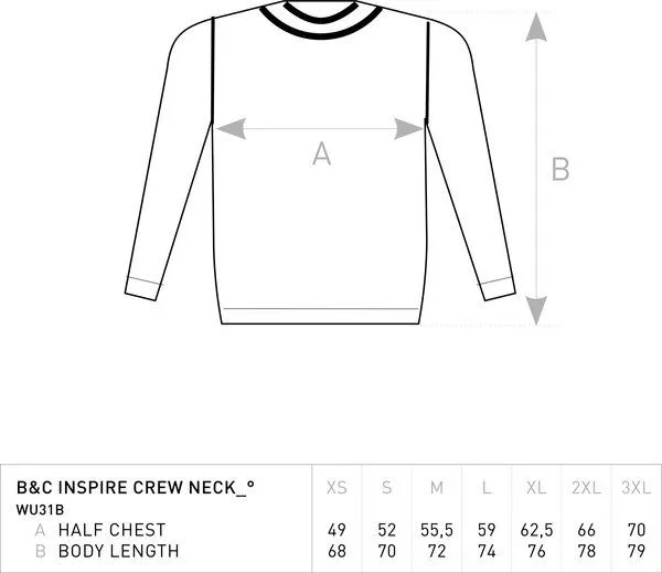 B&C Collection B&C Collection Unisex Sweatshirt Pullover in 20 verschiedenen Farben, Magenta pink, – Produktbild 1 von 3