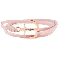 Classygood. Classygood. Anker Armband Edelstahl - Rosègold - Alcantara-Leder Band – Produktbild 1 von 1