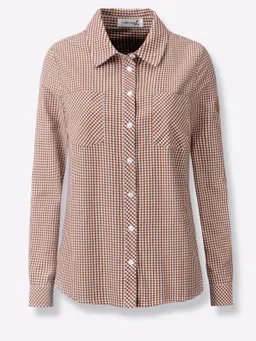 Witt Karobluse cognac-weiß-kariert – Produktbild 1 von 1
