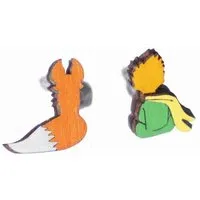 BeWooden BeWooden Der Kleine Prinz - Ohrstecker mit Holzdetails | Der Prinz und der Fuchs – Produktbild 1 von 1