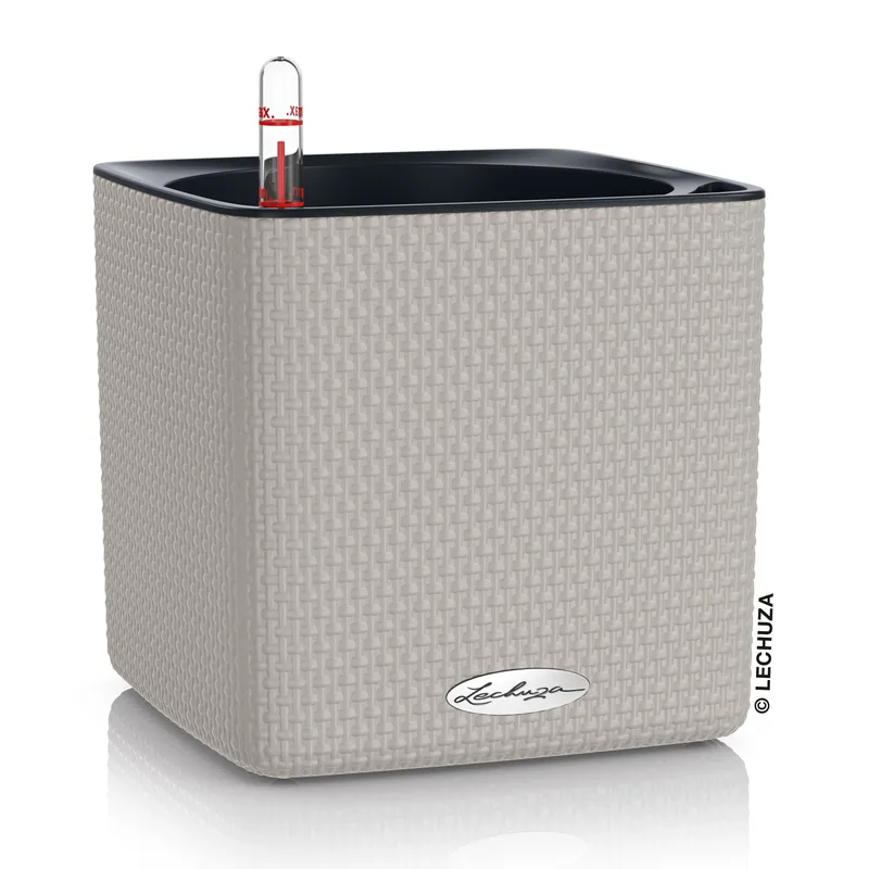 Lechuza® Lechuza® 'Cube Color 16', sandbraun, ca. 17 x 17 x H 16 cm, Beige, – Produktbild 1 von 1