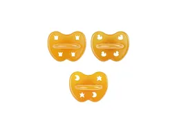 HEVEA Probierset 3er-Pack Schnuller, classic kiefergerecht, rund, sym., ab 0 M., Naturkaut – Produktbild 1 von 1
