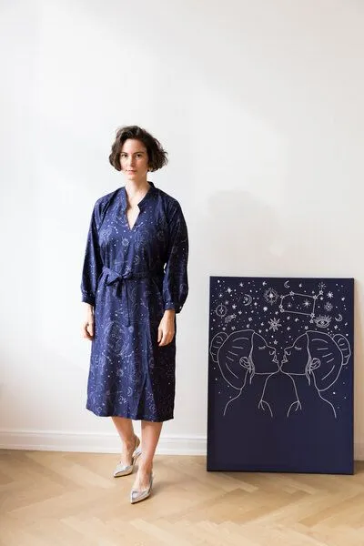 Sophia Schneider-Esleben Sophia Schneider-Esleben Dress Lena, Zodiac - Damenkleid aus Bio-Baumwolle – Produktbild 2 von 2