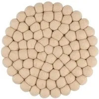 myfelt myfelt Filzkugel Topfuntersetzer (⌀ 20 cm), Beige (levi), – Produktbild 1 von 1
