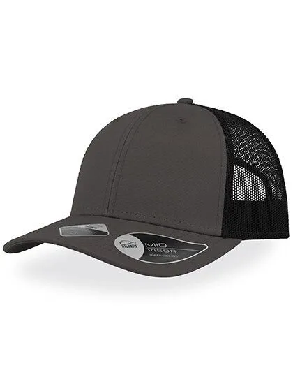 Atlantis Headwear Atlantis Headwear Recy Three Recycled Cap Mesh Rückseite 100% recycltes Polyester recyclte Baumwolle, Grau/schwarz, – Produktbild 1 von 3