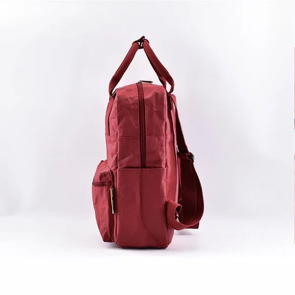 PAPERO PAPERO Rucksack aus Papier wasserfest vegan 2 in 1 Handtasche Damen, Rot, – Produktbild 3 von 4