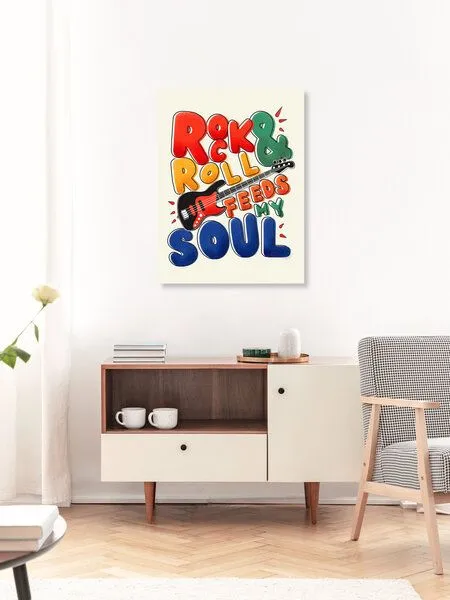 Photocircle Photocircle Poster / Leinwandbild - Rock And Roll Feeds My Soul – Produktbild 3 von 4