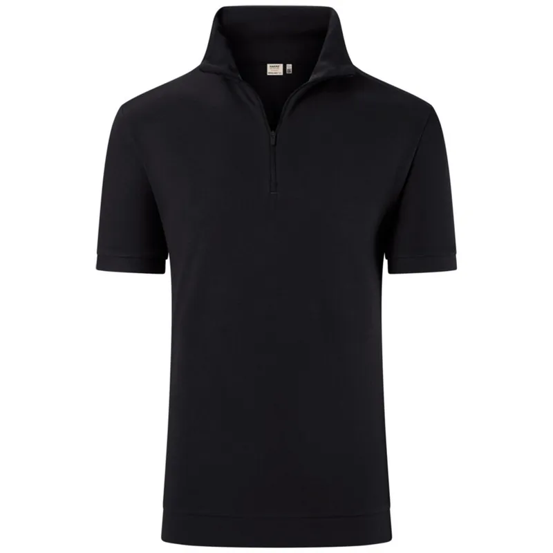 HAKRO HAKRO Zip-Shirt Piquè ECO #534 Gr. 2XS schwarz – Produktbild 1 von 1