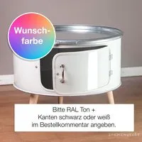 Lockengelöt Lockengelöt Betty Couchtisch aus einem Hamburger Ölfass, Wunschfarbe (gepulvert), – Produktbild 2 von 7