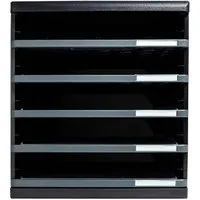 Exacompta Exacompta Schubladenbox Modulo "ECOBlack", DIN A4+, 5 Schubladen offen, dunkelgrau – Produktbild 1 von 1