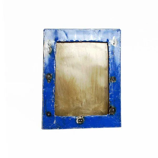 Mitienda Shop Mitienda Shop Bilderrahmen aus Ölfässern 13x18cm, Blau, – Produktbild 1 von 3