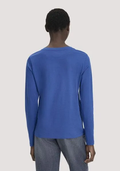 hessnatur hessnatur Longsleeve Relaxed aus Regenerative Organic Cotton (ROC), Kobalt, – Produktbild 2 von 4