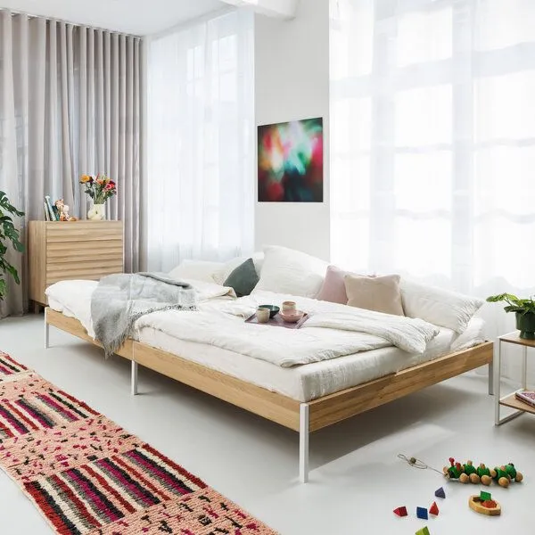 ekomia ekomia Familienbett Luna Minimal, Weiß, – Produktbild 2 von 4