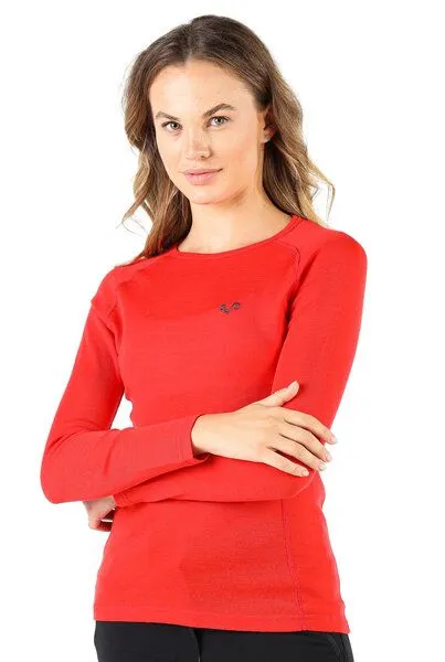 Woolona Woolona Langarmshirt - ALIZE - 100% Merinowolle, Rot, – Produktbild 2 von 2