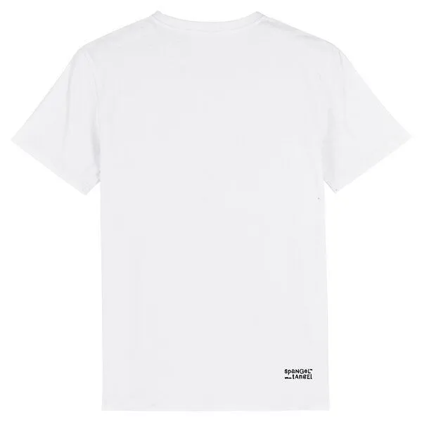 Spangeltangel Spangeltangel T-Shirt "Schnake", Männershirt, Herrenshirt, bedruckt, Siebdruck, T-Shirt, Bio-Baumwolle, Weiß, – Produktbild 3 von 4