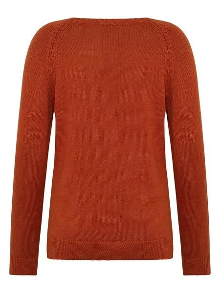 KnowledgeCotton Apparel KnowledgeCotton Apparel Strickpullover Crew Neck, Burnt brick, – Produktbild 2 von 4