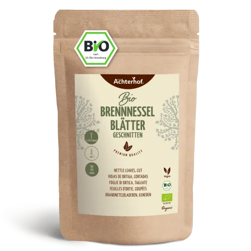 vom Achterhof Brennnesselblätter geschnitten Bio (500g) – Produktbild 1 von 1