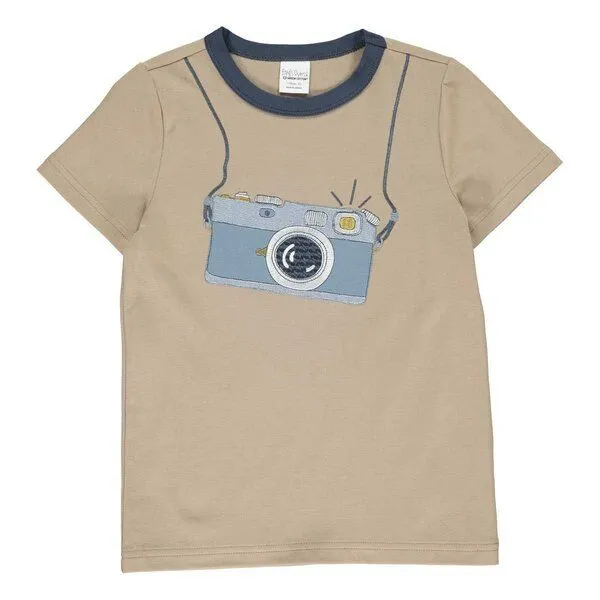 Fred's World by Green Cotton Fred's World by Green Cotton Kurzam T-Shirt Kamera, Hellbraun, – Produktbild 1 von 2