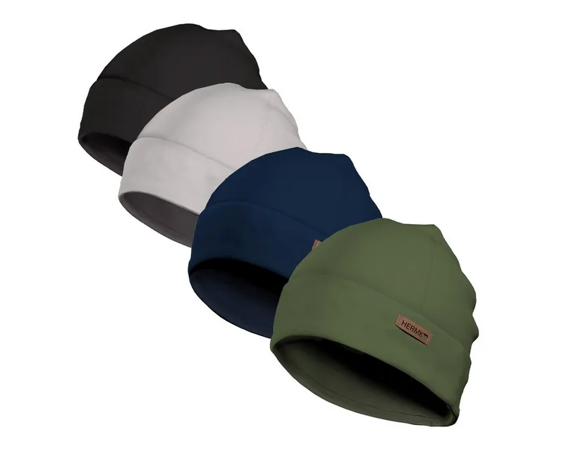 HERMKO Beanie 881910 Mütze für Damen und Herren aus 100% Bio-Baumwolle, Grau, – Produktbild 3 von 3