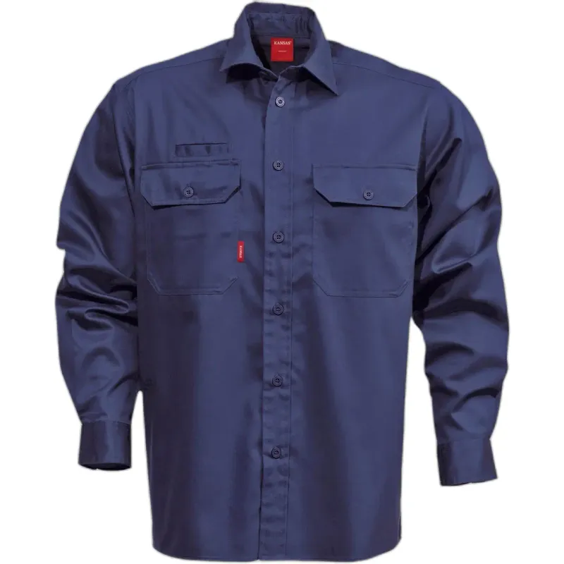 Fristads Langarmshirt aus Baumwolle Fristads 7386 BKS, Bleu, – Produktbild 1 von 2