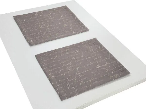 Nature by Adam Nature by Adam Tischset 2er Pack aus Leinen und Bio-Baumwolle - Made in Germany - Scribble, Lila, – Produktbild 2 von 4