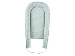HANS NATUR Babynest Bio-Baumwolle, Kapok, Naturlatex, Maße 105 x 55 cm Raute mint – Produktbild 1 von 1
