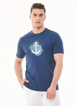 ORGANICATION ORGANICATION T-Shirt aus Bio-Baumwolle mit Anker-Print – Produktbild 1 von 1