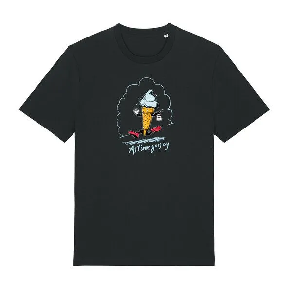Spangeltangel Spangeltangel T-Shirt "Eis", T-Shirt, Bio-Baumwolle, Eiswaffel, Unisex, Sommer, Schwarz, – Produktbild 1 von 1