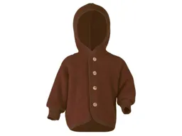 Engel natur Engel Natur Baby Jacke mit Kapuze Bio-Merinowolle Fleece melange-zimt Gr. 62/68 – Produktbild 1 von 1
