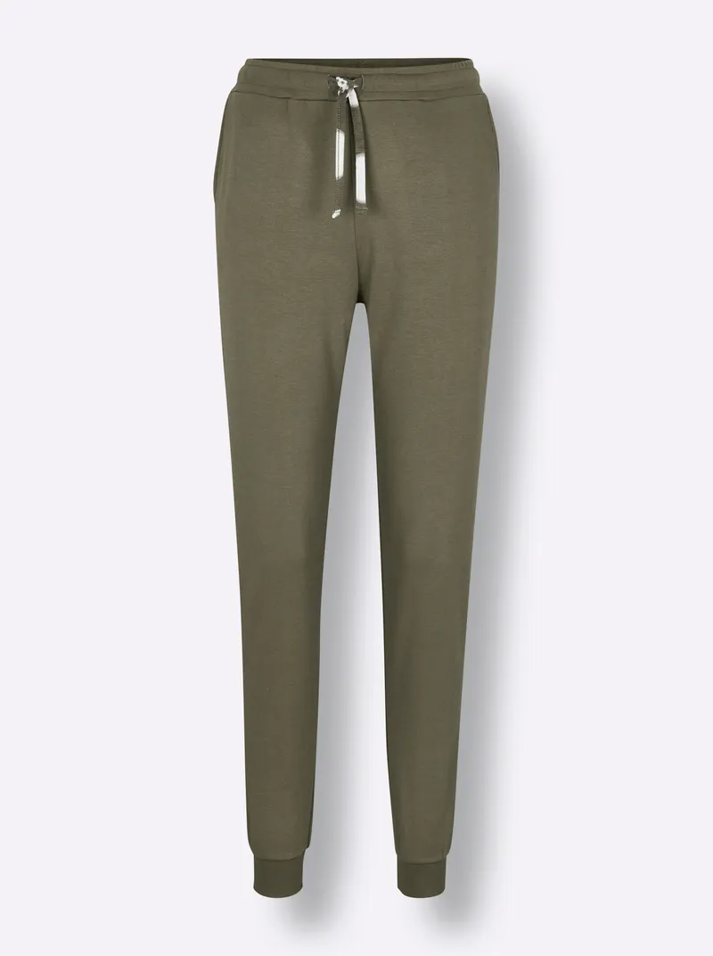 feel good Dehnbund-Hose khaki, Khaki, – Produktbild 1 von 2