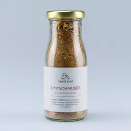 Tante Fine Tante Fine Bio Blütenzucker ZIMTSCHMUSER * Topping mit Blüten * Zucker Zimt mal anders – Produktbild 1 von 1