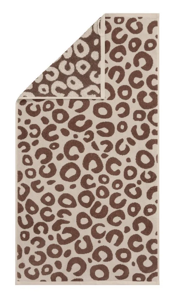 OTTO home Handtuch Set Anna Leopardenmuster, 8-tlg Handtuch-Set, 100% Baumwolle, Frottiervelours (Set, 8-St), Duschtücher, Handtücher und Gästetücher, weich, Braun, – Produktbild 4 von 8