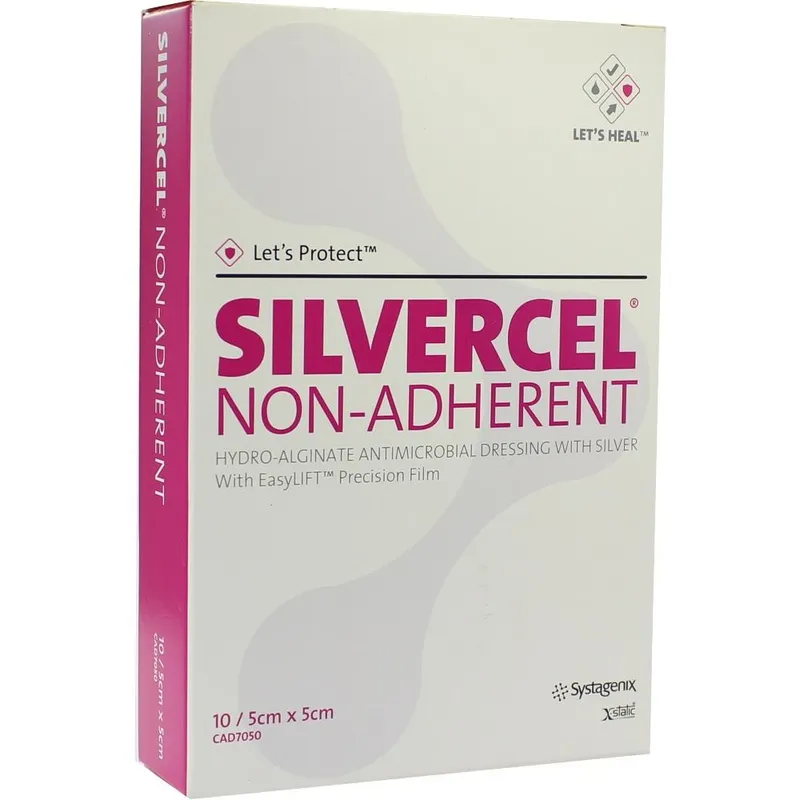 Solventum Germany SILVERCEL Non Adherent Kompressen 5x5 cm 10 St Kompressen – Produktbild 1 von 1