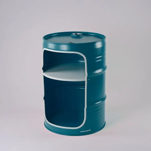 Lockengelöt Lockengelöt Minibar aus einem kleinen Ölfass, Ozeanblau, – Produktbild 3 von 3