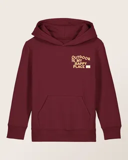THE FACE OF ELEMENTS The Face of Elements Outdoor Is My Happy Place - Relaxed Fit Kids Hoodie aus 100% Bio-Baumwolle – Produktbild 1 von 1